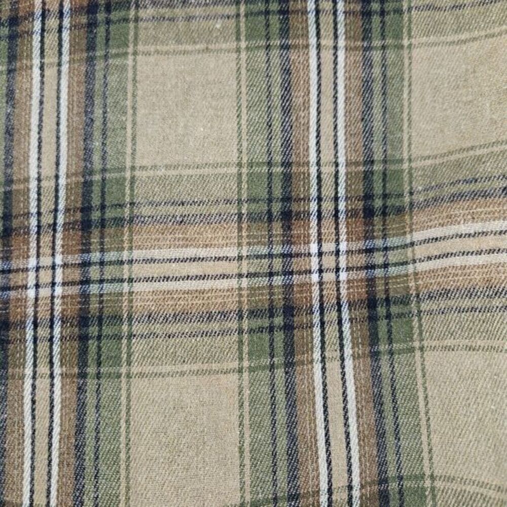 Fantaslook Womens Plaid Flannel Shacket Oversized Button Down Shirt Green Large - Picture 6 of 10